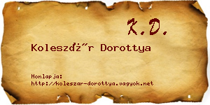 Koleszár Dorottya névjegykártya