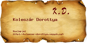 Koleszár Dorottya névjegykártya
