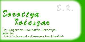 dorottya koleszar business card